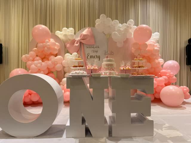 Pink & White First Birthday - Image 2